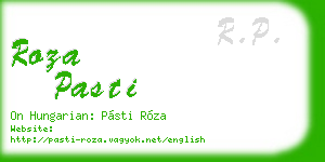 roza pasti business card